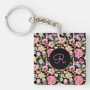 Boho Pastel Watercolor Keychain
