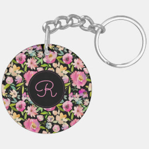 Boho Pastel Watercolor Keychain