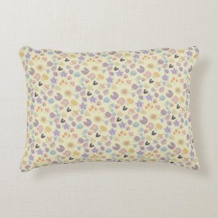 Boho pattern 02.w LYellow BG Accent Pillow