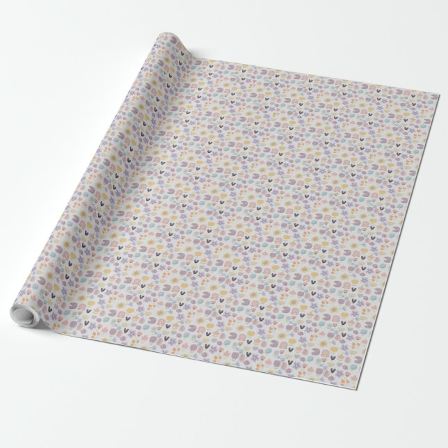 Boho pattern 02.w Offwhite BG Wrapping Paper (Unrolled)