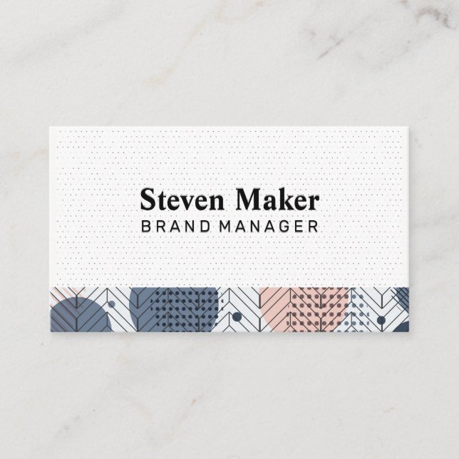 Boho Pattern | Abstract Geometric Pattern Business Card (Front)