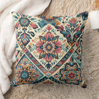 BOHO pattern Large Throw Pillow