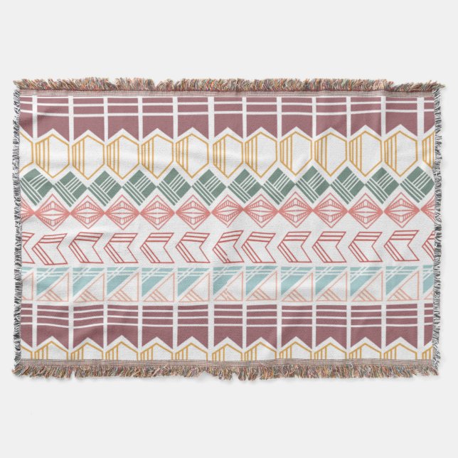 Boho Pattern Throw Blanket (Front)