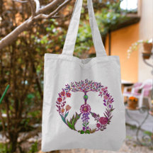 Boho Peace Sign Elegant Girly Cute Pretty Floral