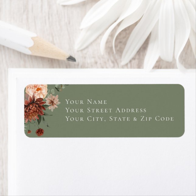 Boho Peach & Rust Floral Sage Green Bridal Shower (Insitu)