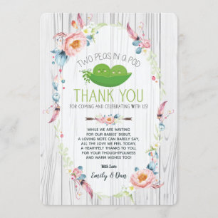 Boho Peas dans le Carte de remerciements de la Pod