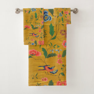 Boho peint en or couleurs vives Floral