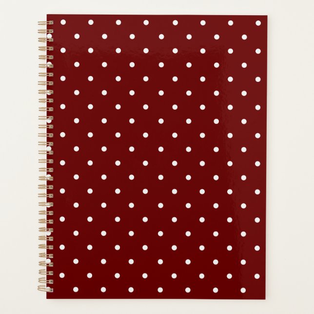 Boho Petits Points Cute Burgundy Points de Polka (Devant)