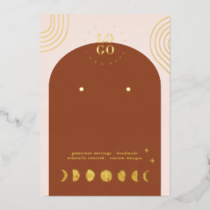 Boho Phase de Lune   Carte de Présentation pour Bo