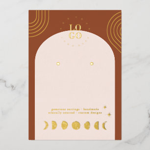 Boho Phase de Lune   Carte de Présentation pour Bo