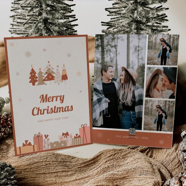 Boho Photo Christmas Card and Happy New Year (Creator Uploaded)