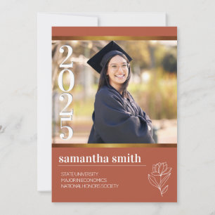 Boho Photo Graduation Invitation
