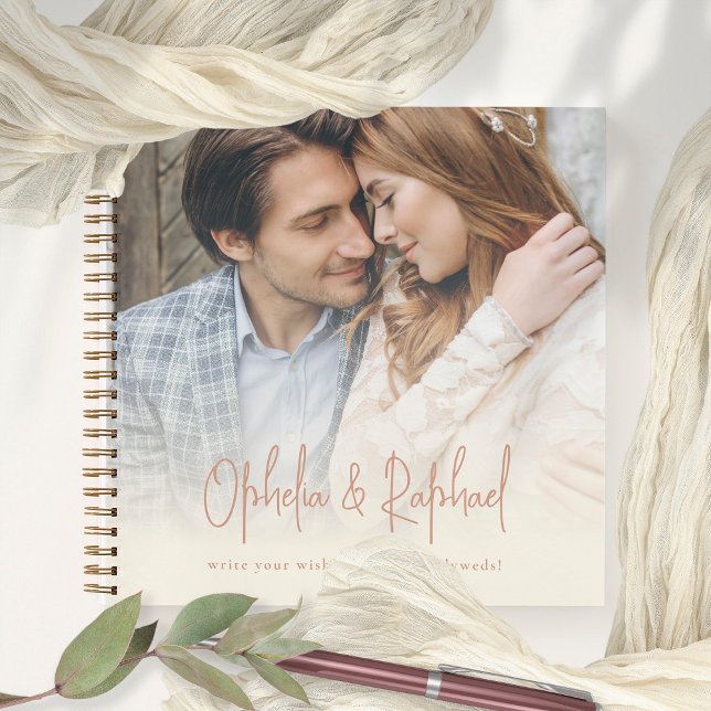 Boho Photo Overlay Cream Livre d'invités (Créateur téléchargé)