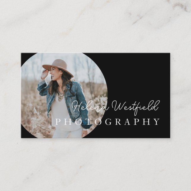 Boho Photo Petit Carte de visite (Devant)