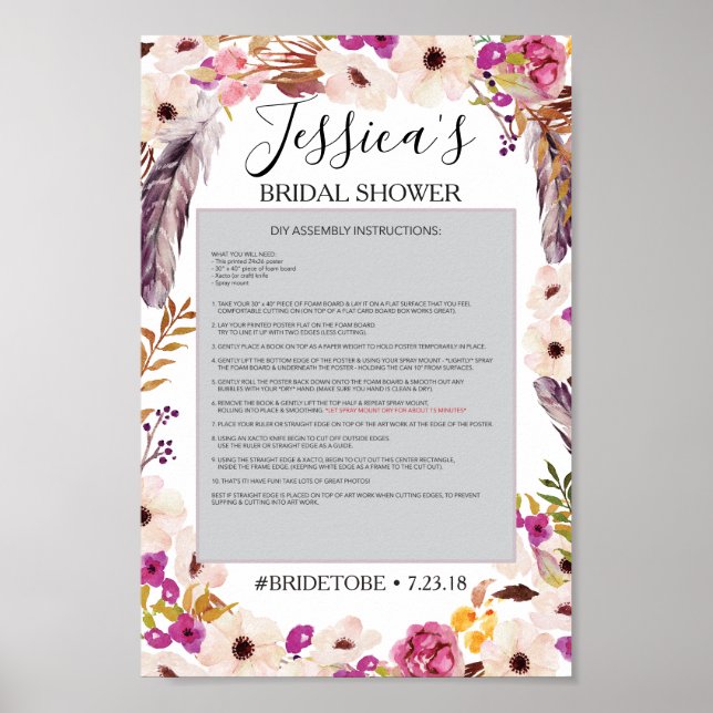 Boho Photo Prop Poster Frame (Front)