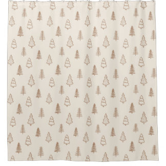 Boho Pine Trees Modern Winter Forest Neutral Beige