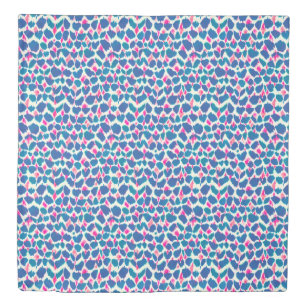 Boho Pink And Blue Brushstroke Duvet Cover