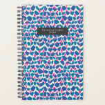 Boho Pink and Blue Brushstrokes Planner<br><div class="desc">Pattern with illustration of pink and blue brushstrokes</div>