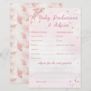 Boho Pink Baby Shower Baby Prediction and Advice