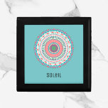 Boho Pink Blue and Green Pastel Mandala Gift Box<br><div class="desc">Beautiful pink blue and green pastel mandala design.  Personalize with your/recipient name.  Add some new age beauty to your accessories!</div>