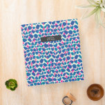 Boho Pink & Blue Brushstrokes Binder<br><div class="desc">Pattern with illustration of pink and blue brushstrokes</div>