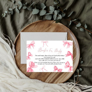 Boho Pink Bow livre pour la carte de demande pour 