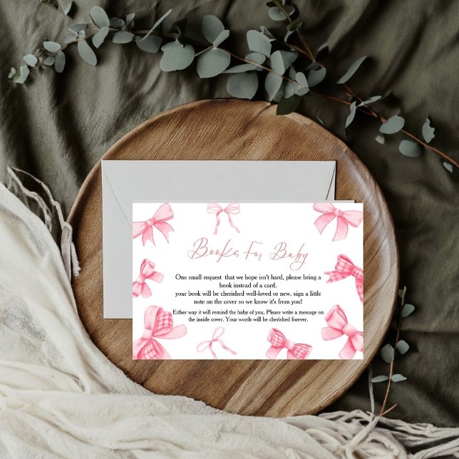 Boho Pink Bow livre pour la carte de demande pour  (Créateur téléchargé)