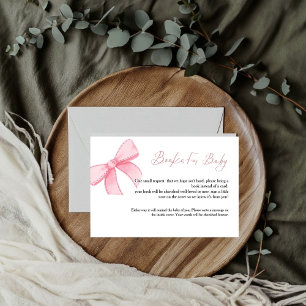 Boho Pink Bow livre pour la carte de demande pour 