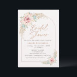 Boho Pink Cactus Rose Gold Bridal Shower Shower Invitation<br><div class="desc">Boho Pink Cactus Rose Gold Bridal Shower Shower Invitation Faux rose gold modern calligraphy taco themed bridal shower invitation in a boho style featuring two lovely pink flowering cactus arrangements, pampas grass and a line arch. This taco themed bridal shower invitation is ideal for someone looking for a bohemian invitation...</div>