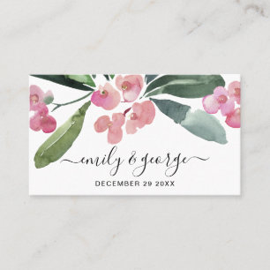 BOHO PINK CHRIST THORN CACTI BLOOM WEDDING WEBSITE BUSINESS CARD