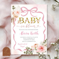 Boho Pink Coquette Pampas Grass Baby Shower Baby i