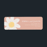 Boho Pink Daisy Floral Return Address Label<br><div class="desc">Beautiful return address label in a pink and dessert colour palette, featuring watercolor daisy flowers. This collection features watercolor daisy flowers in shades of pink, and dessert, creating a beautiful and cohesive look that sets the tone for your occasion. The elegant typography complements the design perfectly, making it a luxurious...</div>