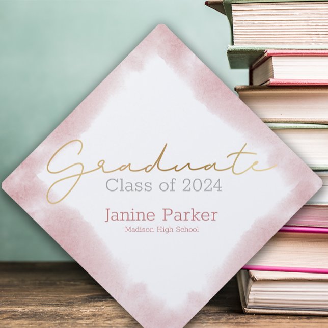 Boho Pink Dream Catcher Class Year Graduation Graduation Cap Topper (Creator Uploaded)