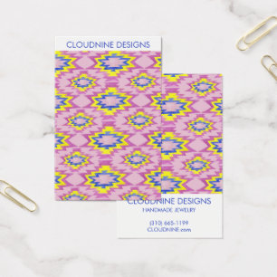 Boho Pink Earring Necklace Jewellery Display Card