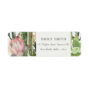 BOHO PINK FLORAL CACTI FOLIAGE ADRESSE DE COULEUR 