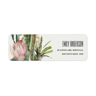 BOHO PINK FLORAL CACTI FOLIAGE ADRESSE DE COULEUR 