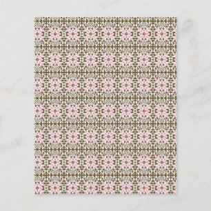 Boho Pink Floral Pattern Luxe Decor Flyer
