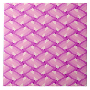 Boho Pink Geometric Mid-Century Modern Tile