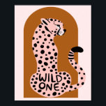 Boho Pink Leopard Wild One Art Print<br><div class="desc">With a fun pink boho design, this wild one art print is perfect for adding interest to your walls!</div>