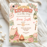 Boho Pink Little Explorer On The Way Baby Shower