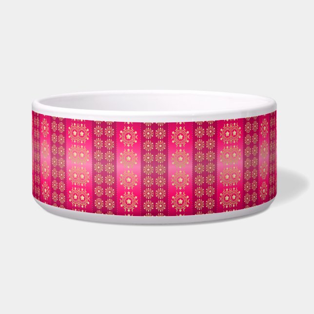 Boho Pink Pet Dish (Front)