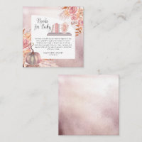 Boho Pink Pumpkin Baby Shower Book Request