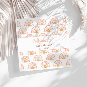 Boho Pink Rainbow Baby Shower Napkins