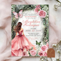 Boho Pink Whimsical Forest Quinceanera