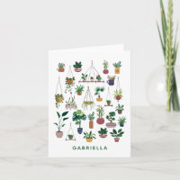 Boho Plant Lady Illustration Art Personalized