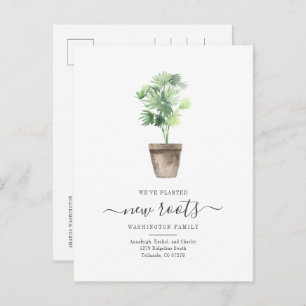 Boho Plant We've Moved Change of Address Announcement Postcard