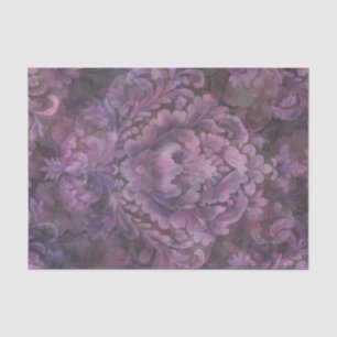 Boho plum pattern roses decoupage tissue paper