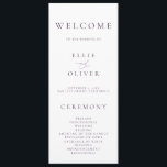 Boho Plum Purple Elegant Minimalist Wedding Program<br><div class="desc">Beautiful boho,  minimalist and classic,  our Plum Purple Minimalist Wedding Program will be beautiful for your order of service. Fully customizable with all of your wedding program information.</div>