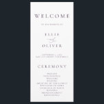 Boho Plum Purple Elegant Minimalist Wedding Program<br><div class="desc">Beautiful boho,  minimalist and classic,  our Plum Purple Minimalist Wedding Program will be beautiful for your order of service. Fully customizable with all of your wedding program information.</div>