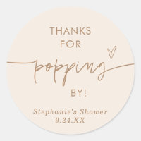 Boho Popcorn Favours, Thanks for Popping By Favour